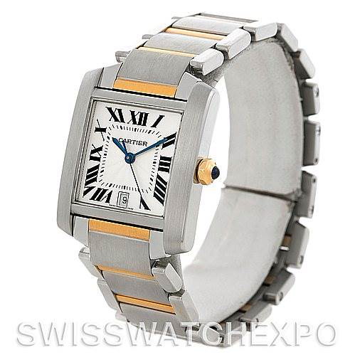 Cartier Tank Francaise Large Steel and 18K Watch W51005Q4 SwissWatchExpo