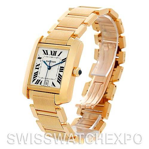 Cartier Tank Francaise Large 18K Yellow Gold Watch W50001R2 SwissWatchExpo