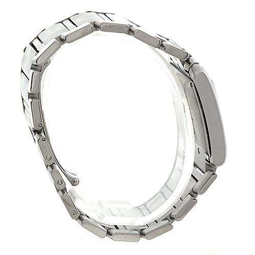 The image shows a side view of a Cartier Tank Francaise W51002Q3 Men's Stainless Steel Silver Dial W51002Q3 Men's Stainless Steel Silver Dial watch focusing on the bracelet and side of the case.