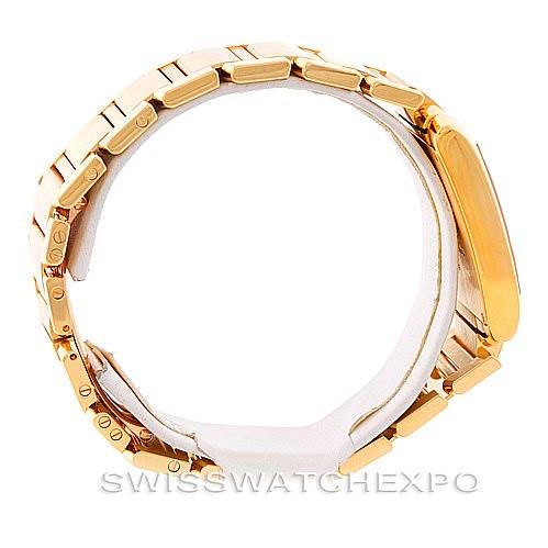 The image shows a side profile and partial bracelet view of the Cartier Tank Francaise W50005R2 Men's Yellow Gold Silver Dial W50005R2 Men's Yellow Gold Silver Dial watch.