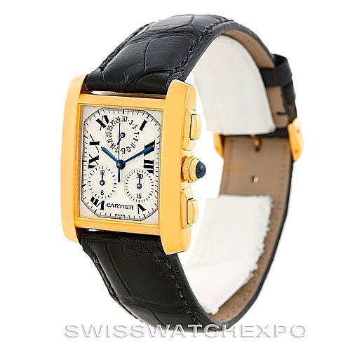 Cartier Tank Francaise Chronograph 18K Yellow Gold Watch W5000556 SwissWatchExpo