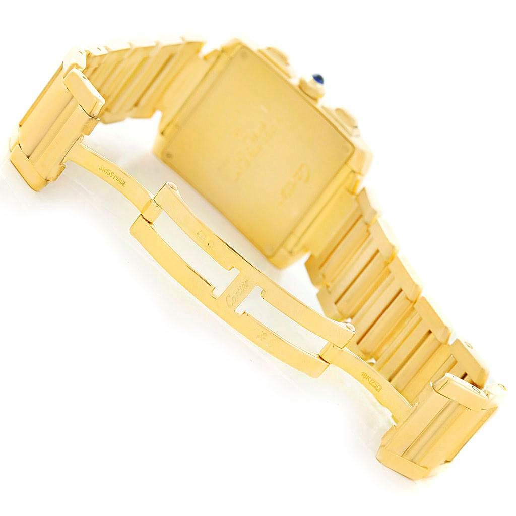 Cartier Tank Francaise Chronograph 18K Yellow Gold Watch W50005R2 ...