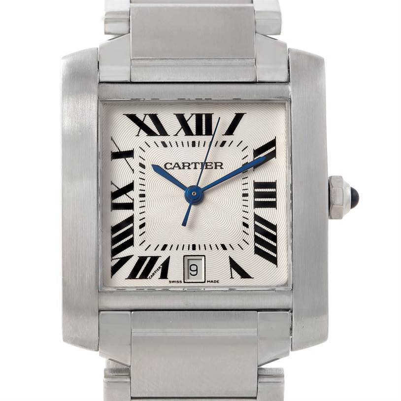 Cartier Tank Francaise Large Steel Watch W51002Q3 | SwissWatchExpo