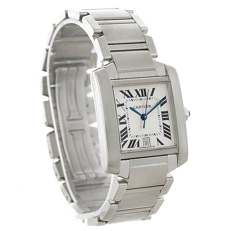 Cartier Tank Francaise Large Steel Watch W51002Q3 | SwissWatchExpo
