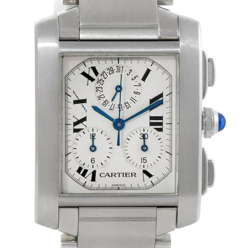 Photo of Cartier Tank Francaise Chronoflex Stainless Steel Watch W51001Q3
