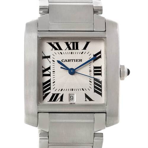 Photo of Cartier Tank Francaise Large Stainless Steel Mens Watch W51002Q3