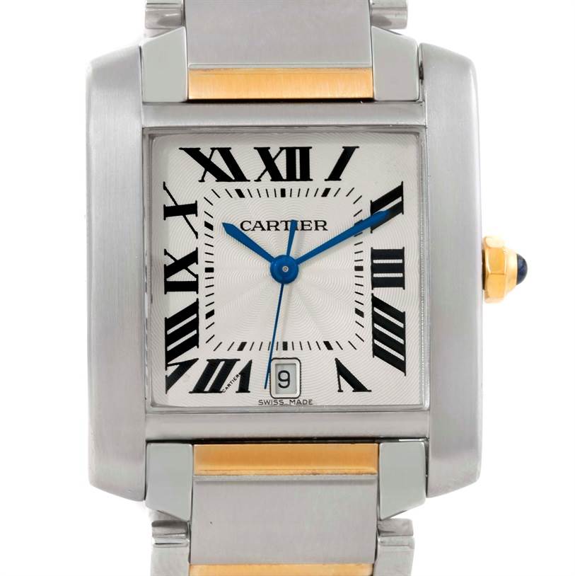 Cartier Tank Francaise Large Steel 18K Yellow Gold Watch W51005Q4 ...