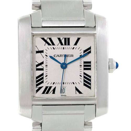 Photo of Cartier Tank Francaise Automatic Steel Large Mens Watch W51002Q3