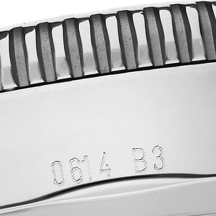 The image shows a close-up of the Breitling Superocean A1732024/G642 Men's Stainless Steel Silver Dial A1732024/G642 Men's Stainless Steel Silver Dial's bezel edge and engraved casing detail.