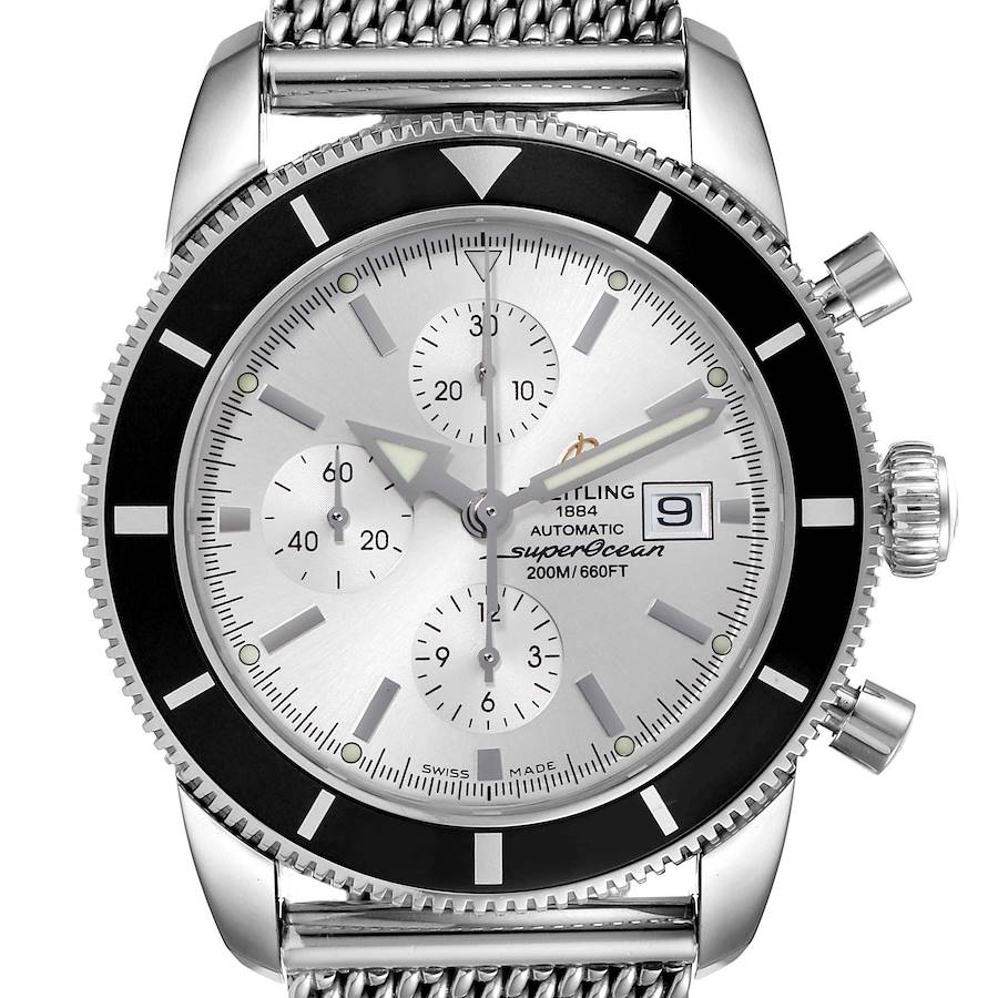Breitling SuperOcean Heritage Chrono 46 Mesh Bracelet Watch A13320 SwissWatchExpo