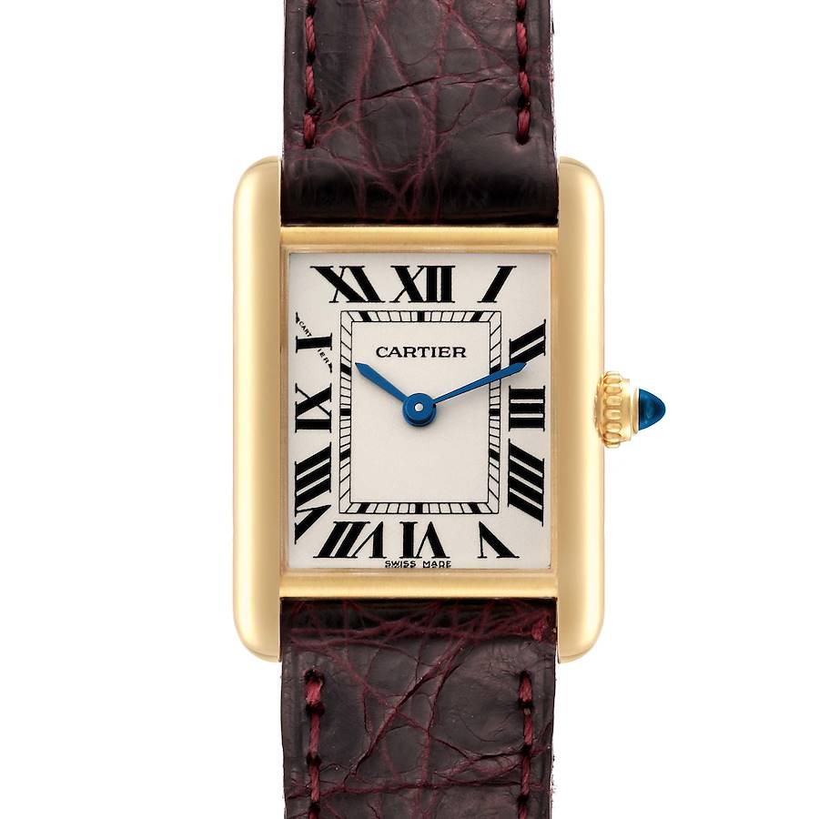 Cartier Tank Louis Small Yellow Gold Ladies Watch W1529856 Box Papers SwissWatchExpo