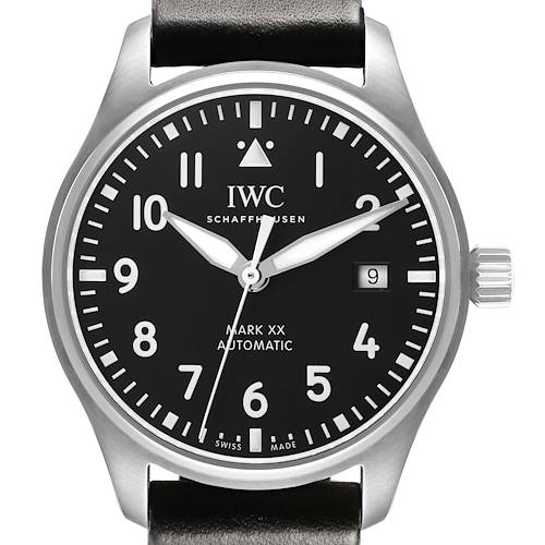 Photo of IWC Pilot Mark XX Steel Black Dial Mens Watch IW328201 Box Card
