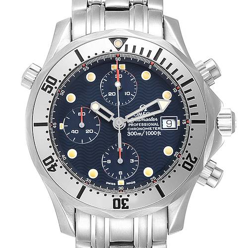 Photo of Omega Seamaster Blue Dial Chronograph Steel Mens Watch 2598.80.00