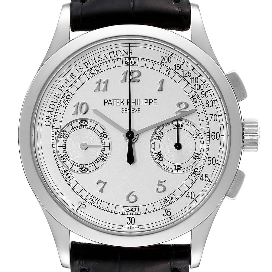 Patek Philippe Complications Chronograph White Gold Mens Watch 5170 SwissWatchExpo