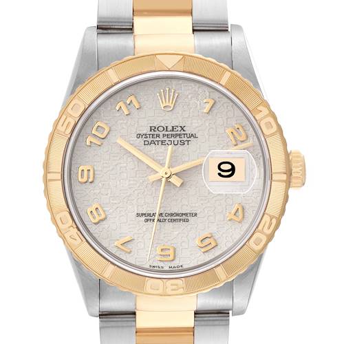 Photo of Rolex Datejust Turnograph Steel Yellow Gold Anniversary Dial Mens Watch 16263