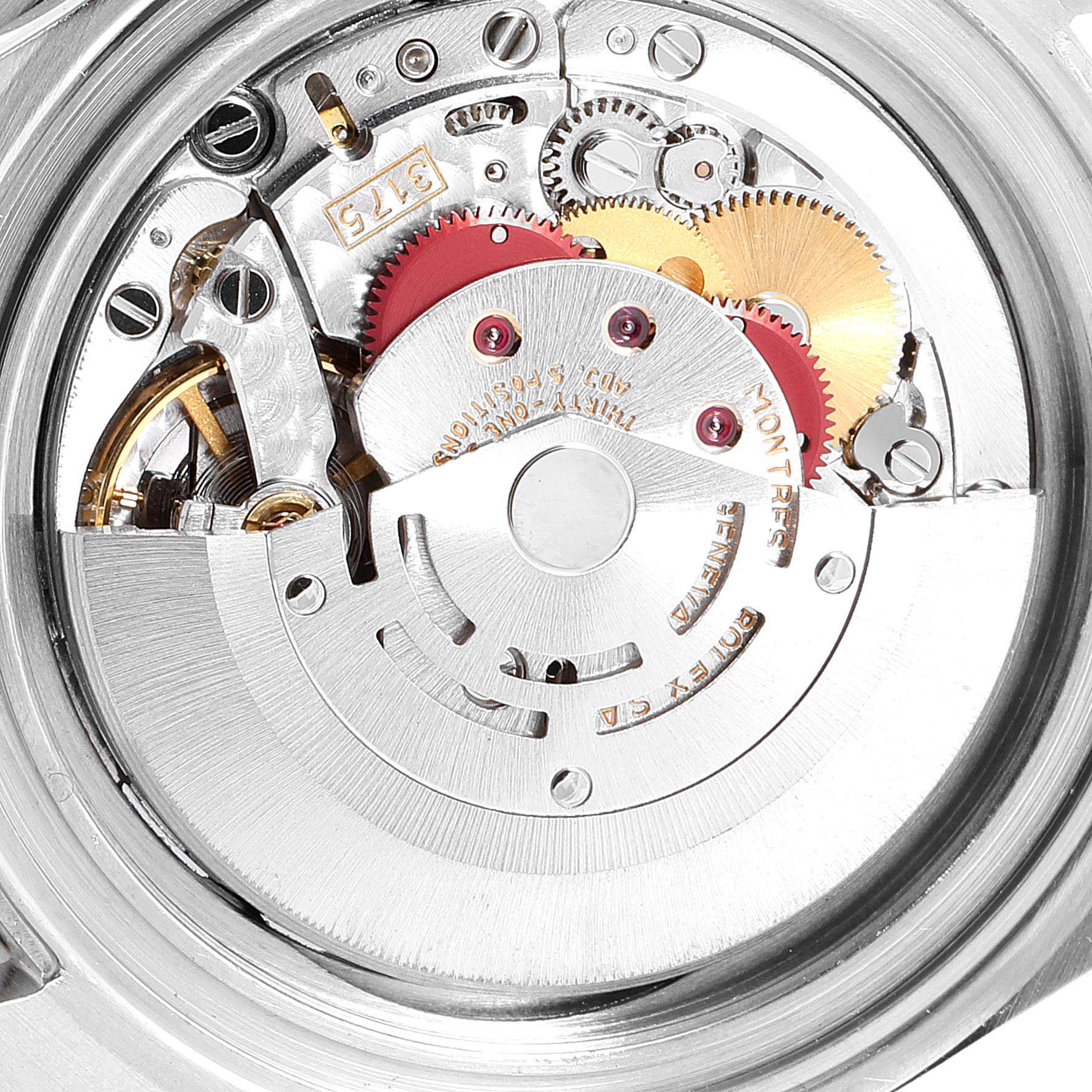 This image shows the internal movement mechanism of a Rolex GMT-Master 16700 Men's Stainless Steel Black Dial 16700 Men's Stainless Steel Black Dial watch from a close-up angle.