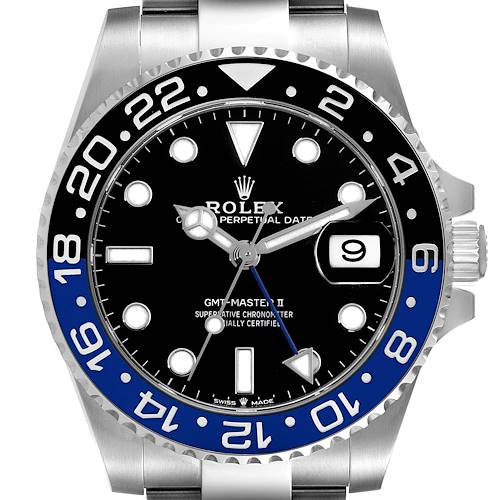 Photo of Rolex GMT Master II Black Blue Batman Bezel Steel Mens Watch 126710 Unworn