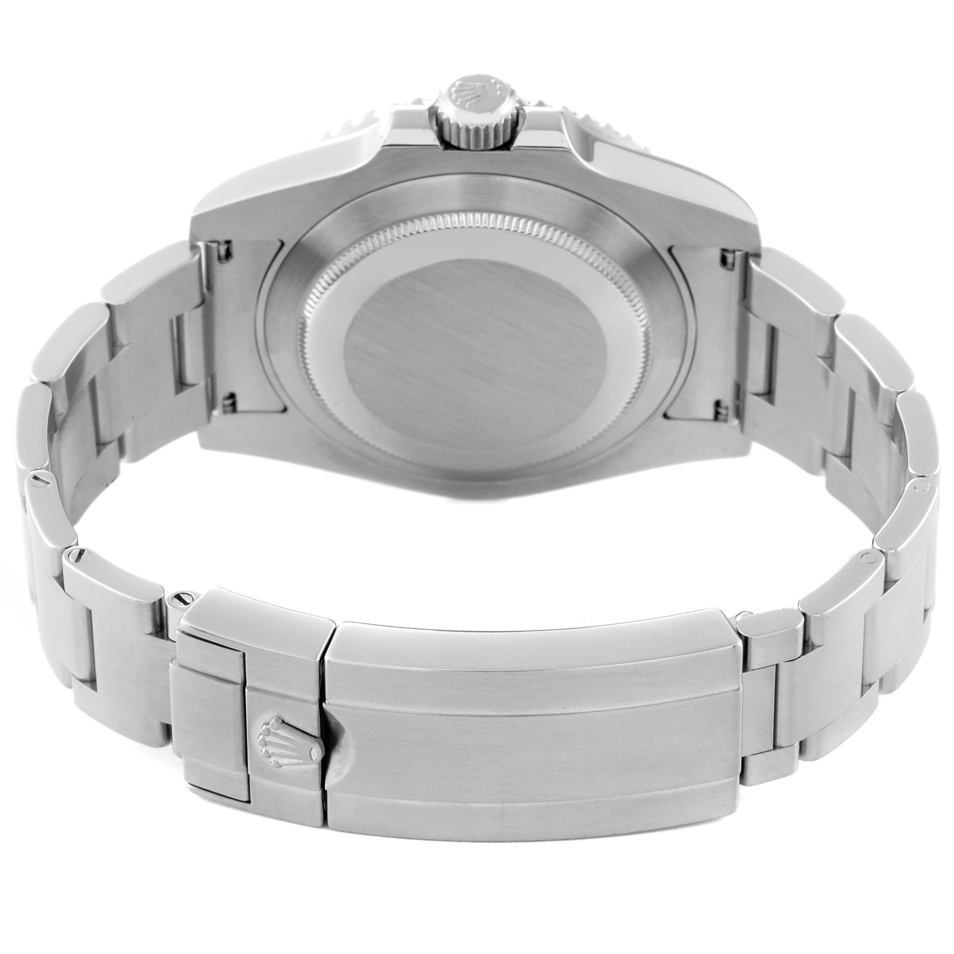 The image shows the back case and bracelet clasp of a Rolex Submariner 116610 Men
s Stainless Steel Black Dial 116610 Men
s Stainless Steel Black Dial watch from a rear angle.