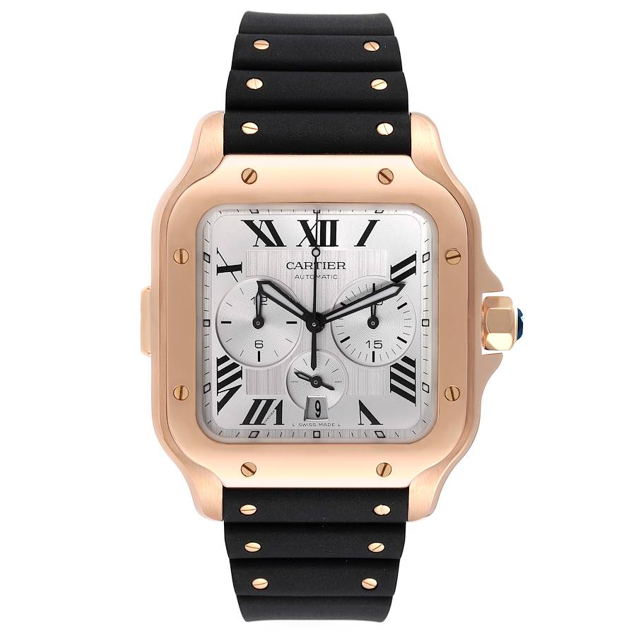 Cartier santos 100 sale xl chronograph rose gold