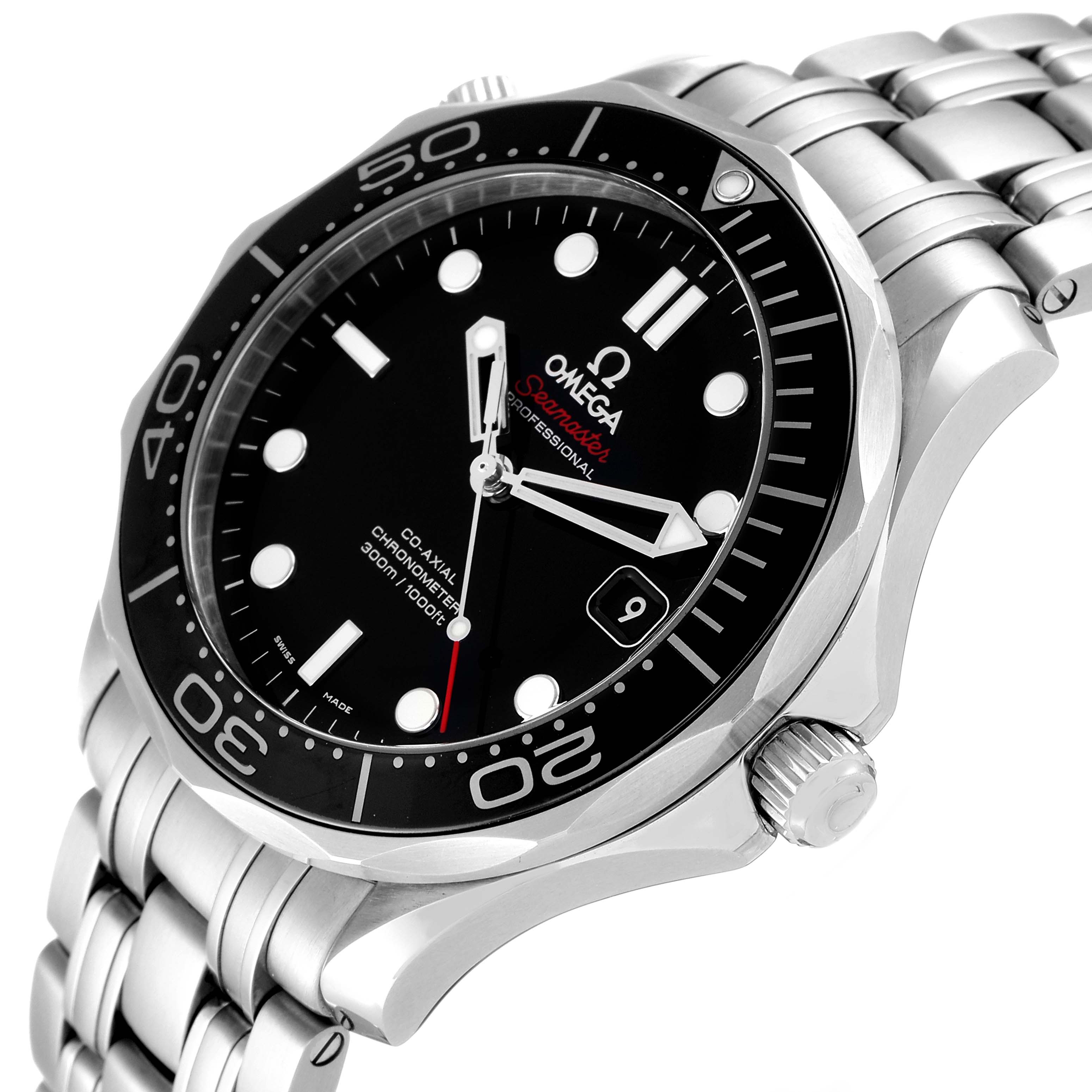 Omega Seamaster Co-Axial Black Dial Mens Watch 212.30.41.20.01.003 Box ...