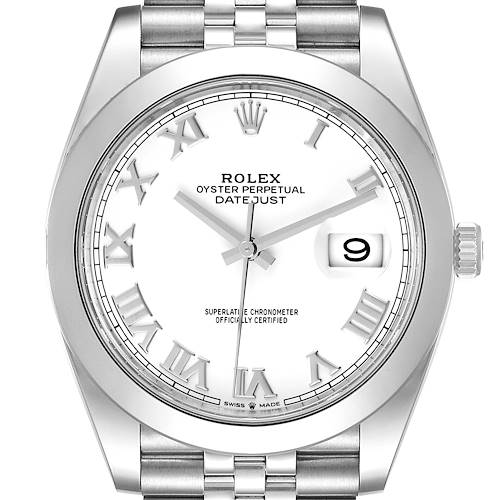 Photo of Rolex Datejust 41 White Dial Stainless Steel Mens Watch 126300 Unworn