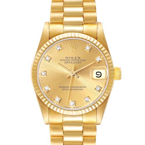 Photo of *NOT FOR SALE* Rolex President Midsize Yellow Gold Diamond Dial Ladies Watch 68278 (PARTIAL PAYMENT FOR DP)