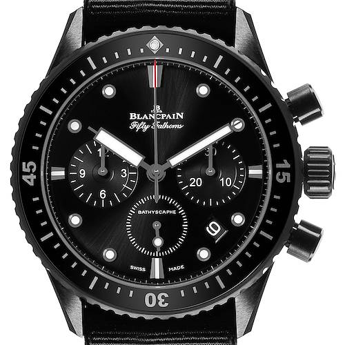 Photo of Blancpain Fifty Fathoms Bathyscaphe Black Dial Ceramic Mens Watch 5200 Card
