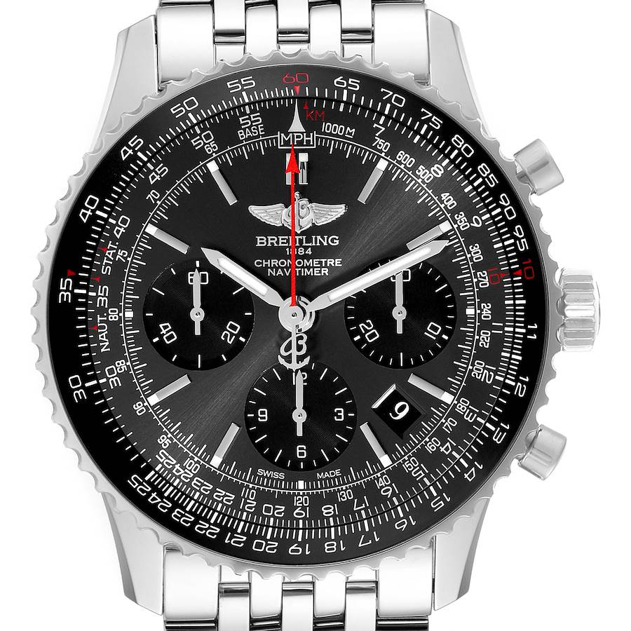 Breitling Navitimer 01 Grey Dial Limited Edition Mens Watch AB0121 Box Card SwissWatchExpo