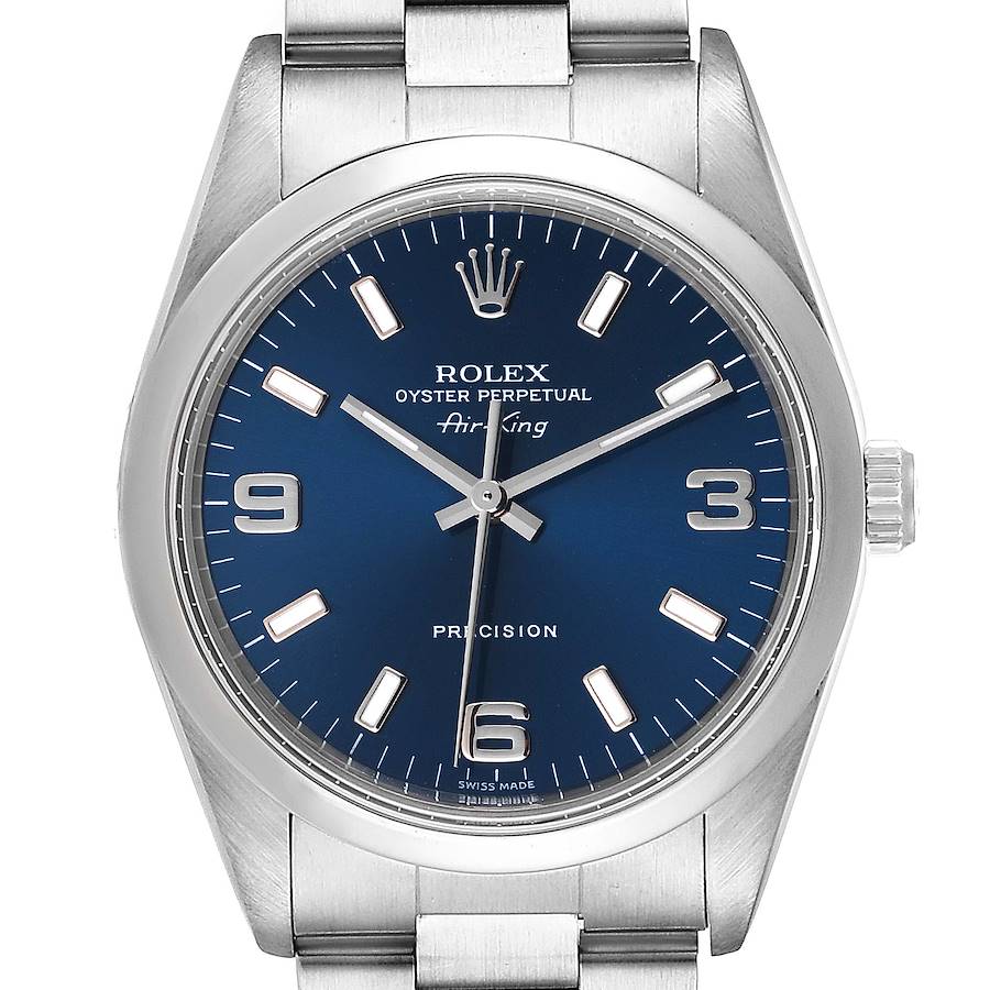 NOT FOR SALE Rolex Air King 34mm Blue Dial Domed Bezel Steel Mens Watch 14000 PARTIAL PAYMENT SwissWatchExpo