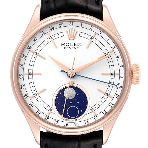 Photo of NOT FOR SALE Rolex Cellini Moonphase White Dial Rose Gold Mens Watch 50535 PARTIAL PAYMENT