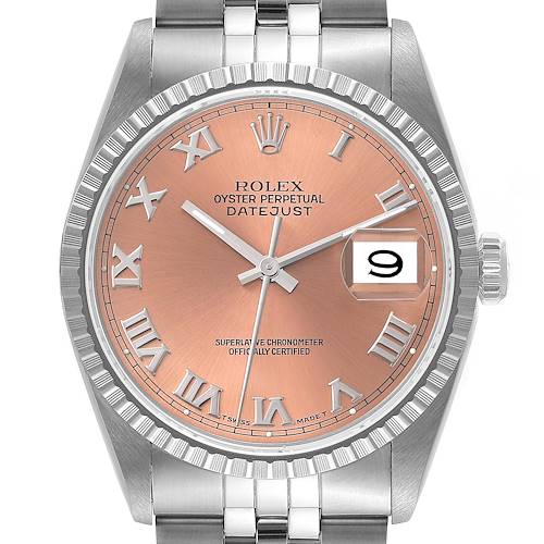 Photo of NOT FOR SALE Rolex Datejust 36 Salmon Roman Dial Steel Mens Watch 16220 PARTIAL PAYMENT