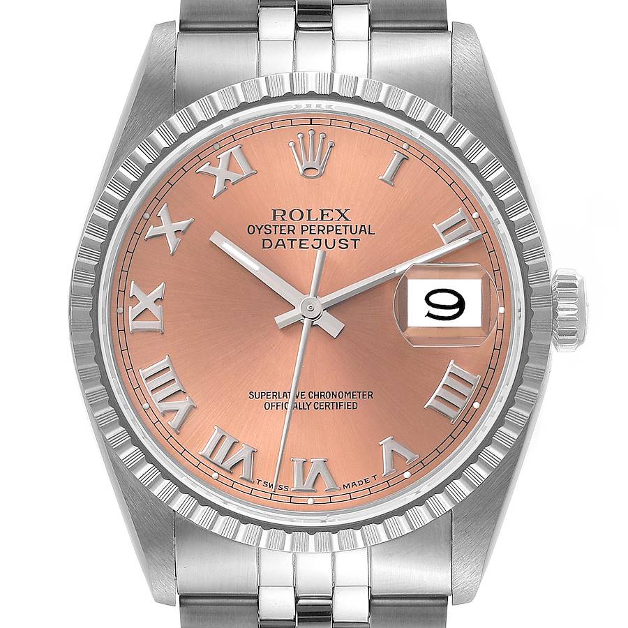NOT FOR SALE Rolex Datejust 36 Salmon Roman Dial Steel Mens Watch 16220 PARTIAL PAYMENT SwissWatchExpo