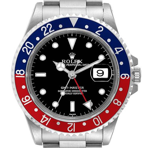 Photo of Rolex GMT Master 40mm Blue Red Pepsi Bezel Steel Watch 16700 Box Service Card