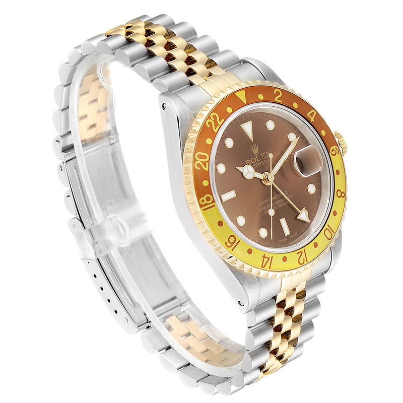 その他 mel Rolex GMT-MASTER II 16713 Root Beer Two Tone Jubilee 18K