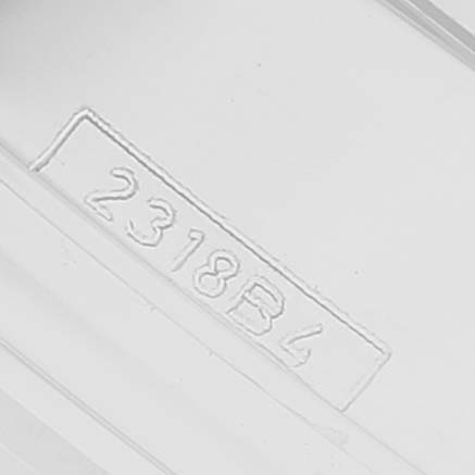 The image shows a close-up of the inside of a Breitling Navitimer AB0121 Men's Stainless Steel Black Dial watch band with the code "2318B4" visible.