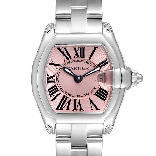 Photo of Cartier Roadster Pink Dial Steel Ladies Watch W62017V3