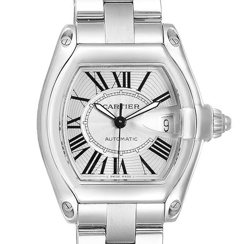 Photo of Cartier Roadster Silver Dial Large Steel Mens Watch W62025V3