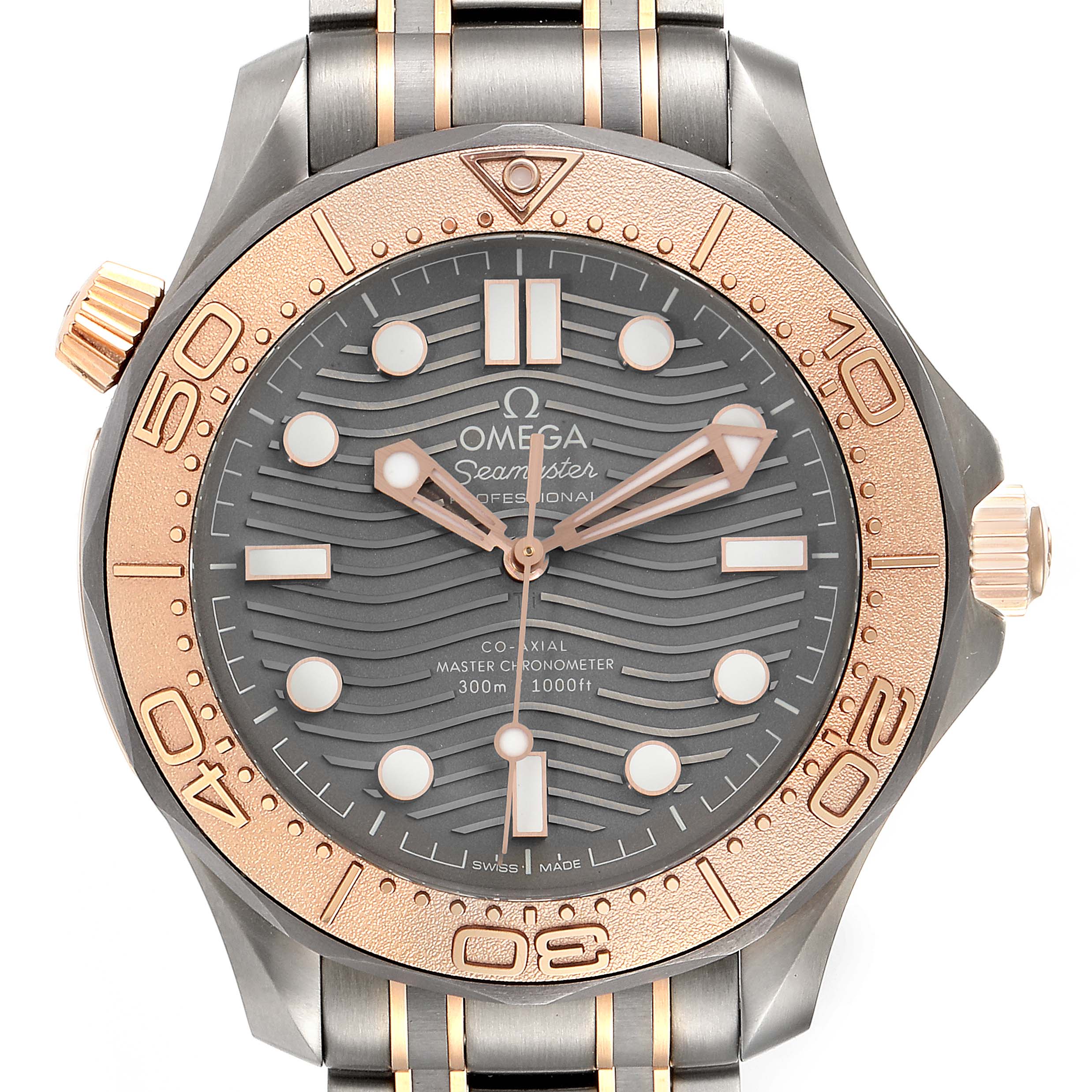 Omega Seamaster 42mm Titanium Rose Gold Watch 210.60.42.20.99.001 ...