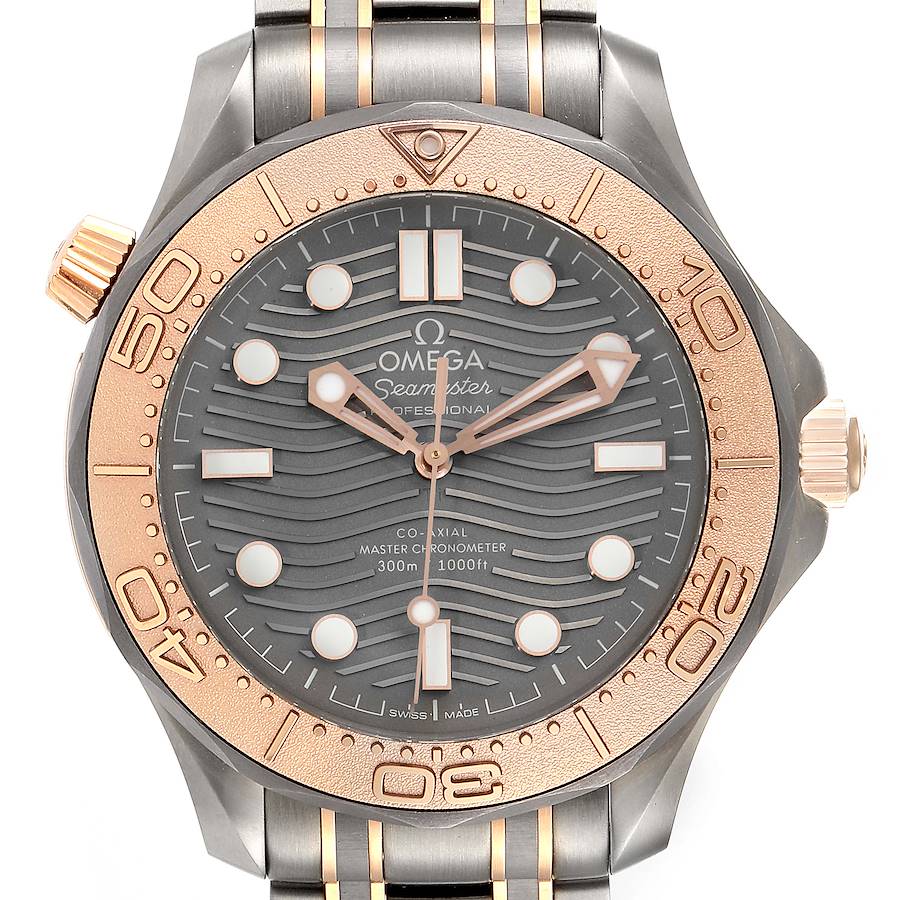 Omega Seamaster 42mm Titanium Rose Gold Watch 210.60.42.20.99.001 Unworn SwissWatchExpo