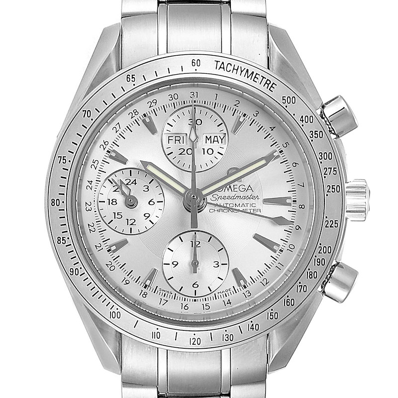 Omega Speedmaster Day Date Chronograph Silver Dial Mens Watch 3221.30.00 SwissWatchExpo