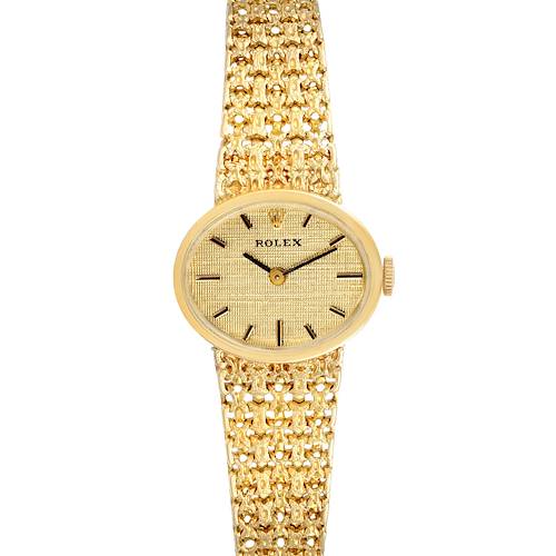 Photo of Rolex 14k Yellow Gold Champagne Dial Vintage Cocktail Ladies Watch
