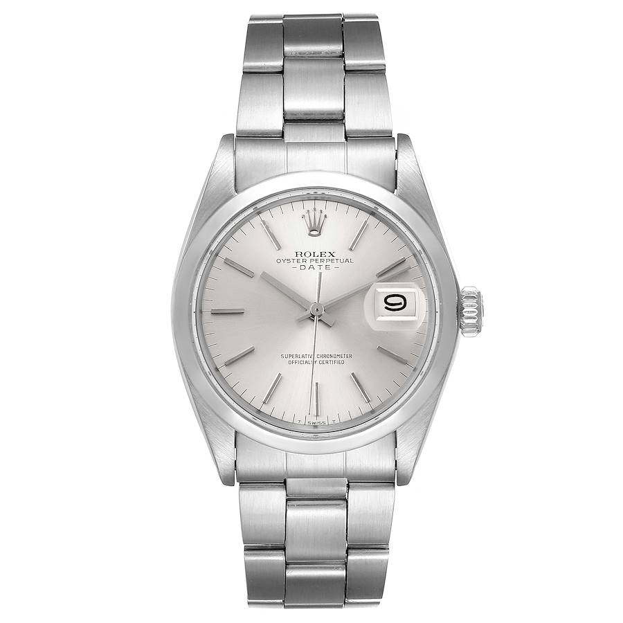 Rolex Date Stainless Steel Silver Dial 
