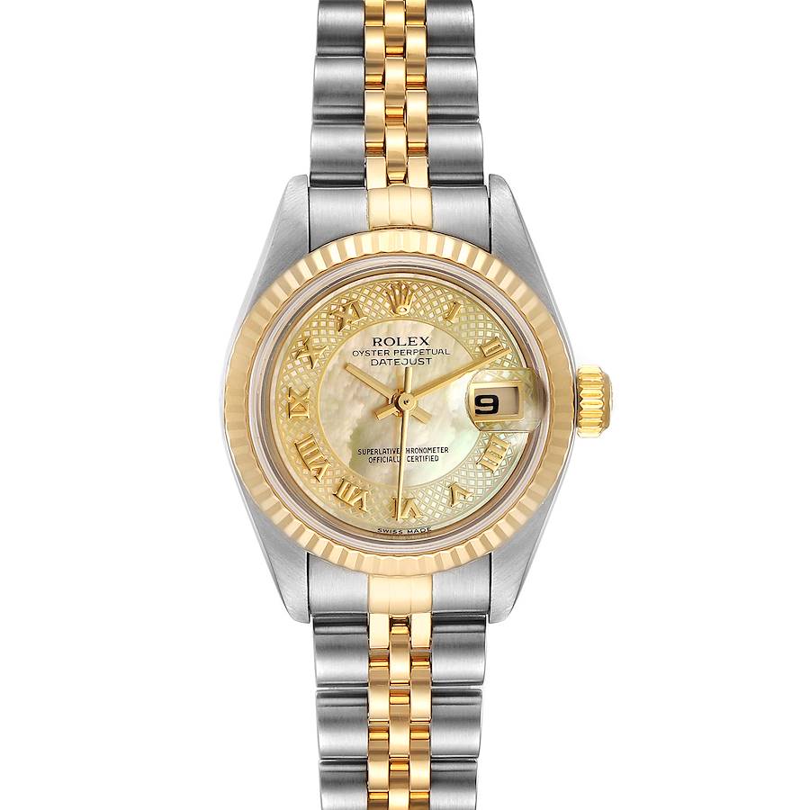 Rolex Datejust 26 Steel Yellow Gold Decorated MOP Dial Ladies Watch 79173 SwissWatchExpo