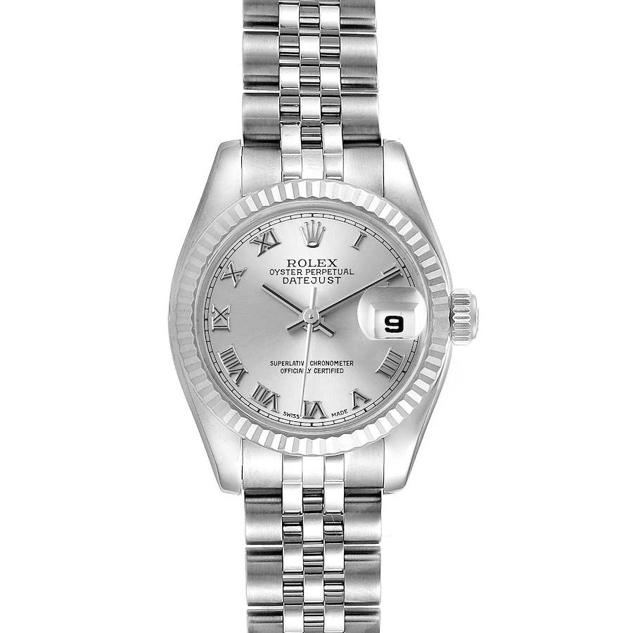 Rolex Datejust Steel White Gold Rhodium Roman Dial Ladies Watch 179174 SwissWatchExpo