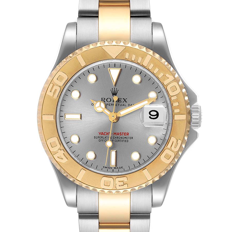 Rolex Yachtmaster 35 Midsize Steel Yellow Gold Watch 168623 SwissWatchExpo