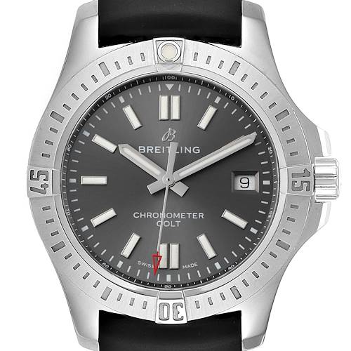 Photo of Breitling Colt Grey Dial Automatic Steel Mens Watch A17313 Box Papers