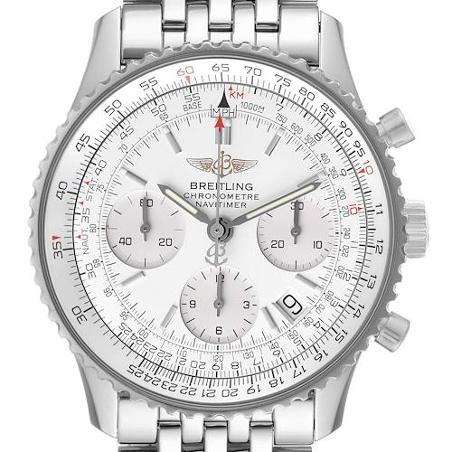 Photo of Breitling Navitimer Chronograph Silver Dial Steel Mens Watch A23322c