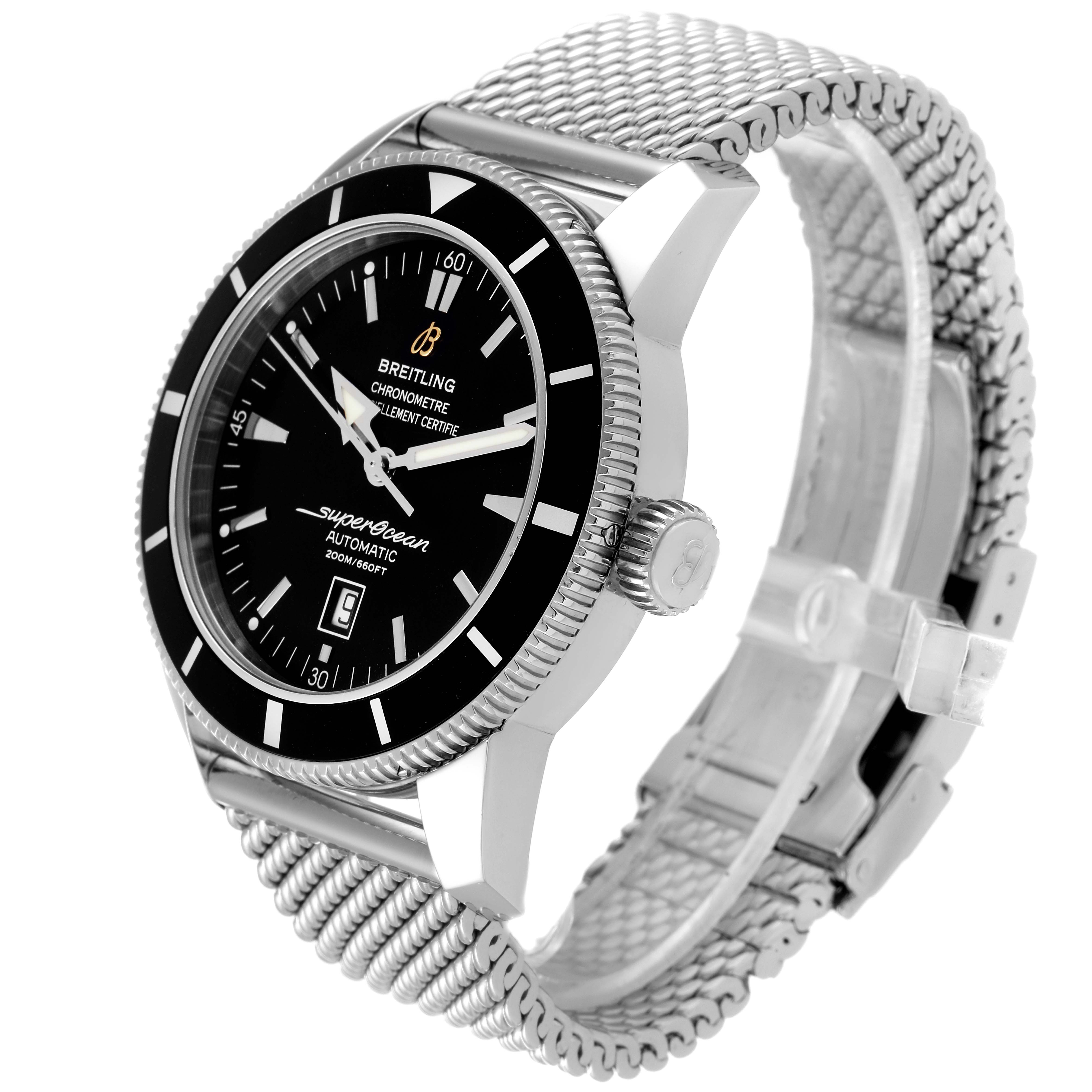 Breitling Superocean Heritage 46mm Black Dial Mens Steel Watch A17320 ...
