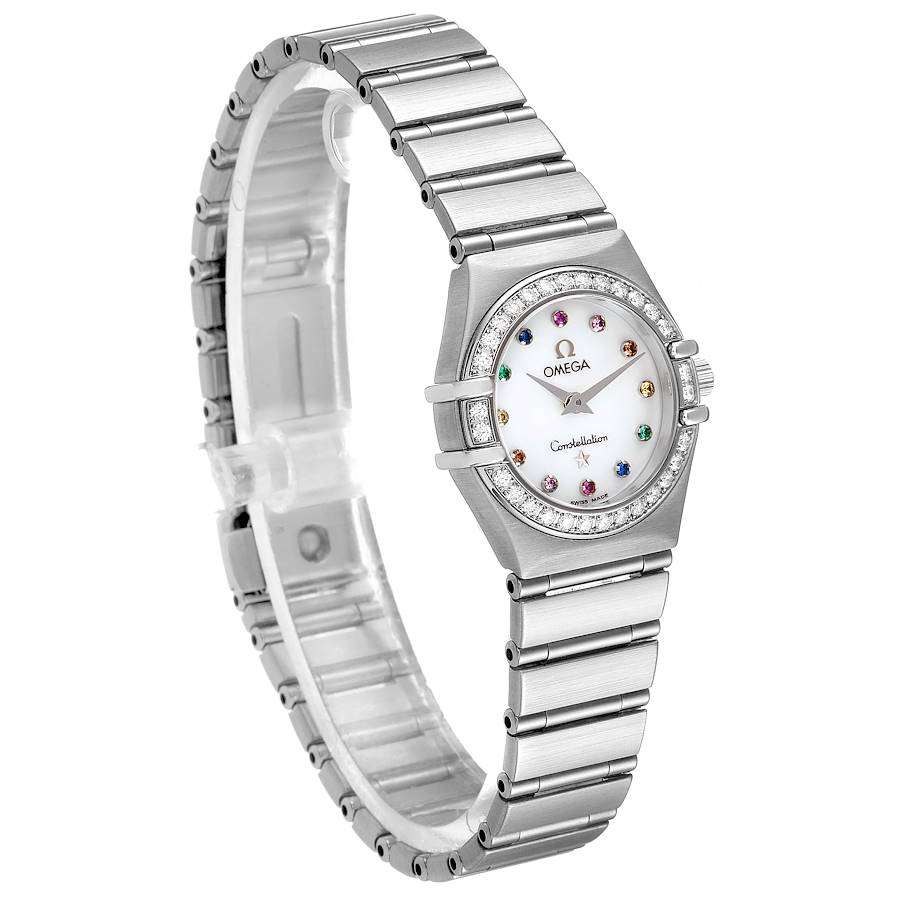 Omega Constellation Iris Mother of Pearl Multi Stone Steel Ladies