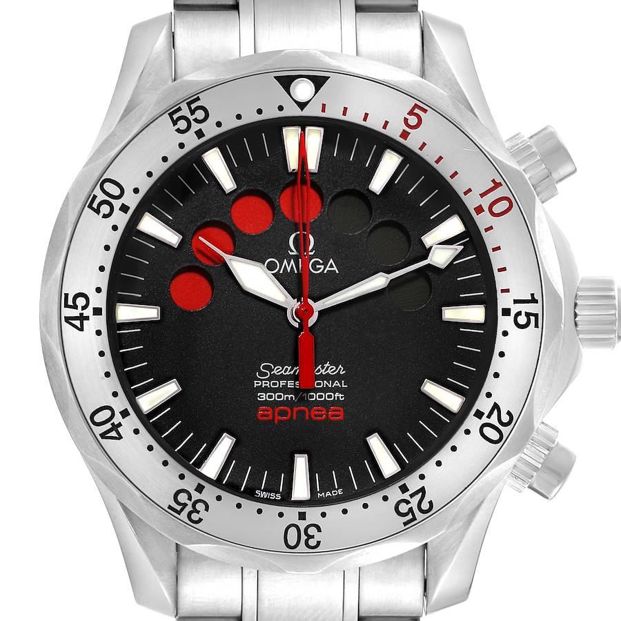 Omega Seamaster Apnea Jacques Mayol Steel Mens Watch 2595.50.00 SwissWatchExpo